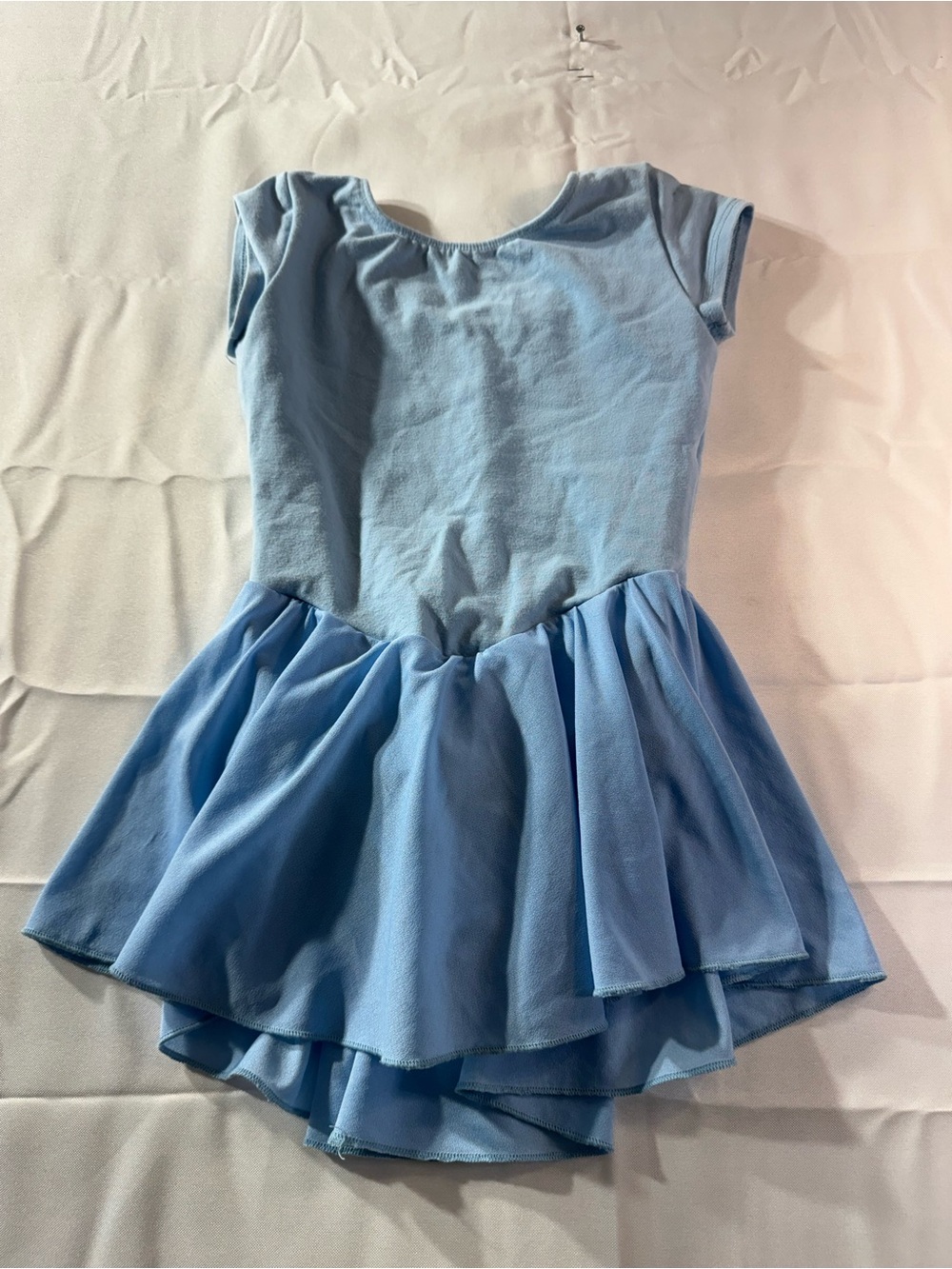 Motionwear Medium Light Blue Girls Dance Leotard with Attached Skirt